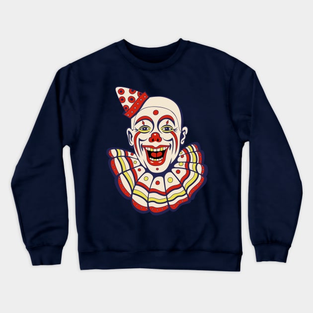 Vintage Circus Clown Crewneck Sweatshirt by OldSalt